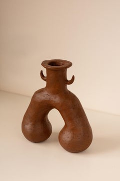 "terraforma" ceramic brown vase 1