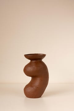 "terraforma" ceramic brown vase 2