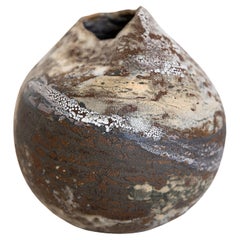 Terrain Red Clay Moon Vase Handmade IV