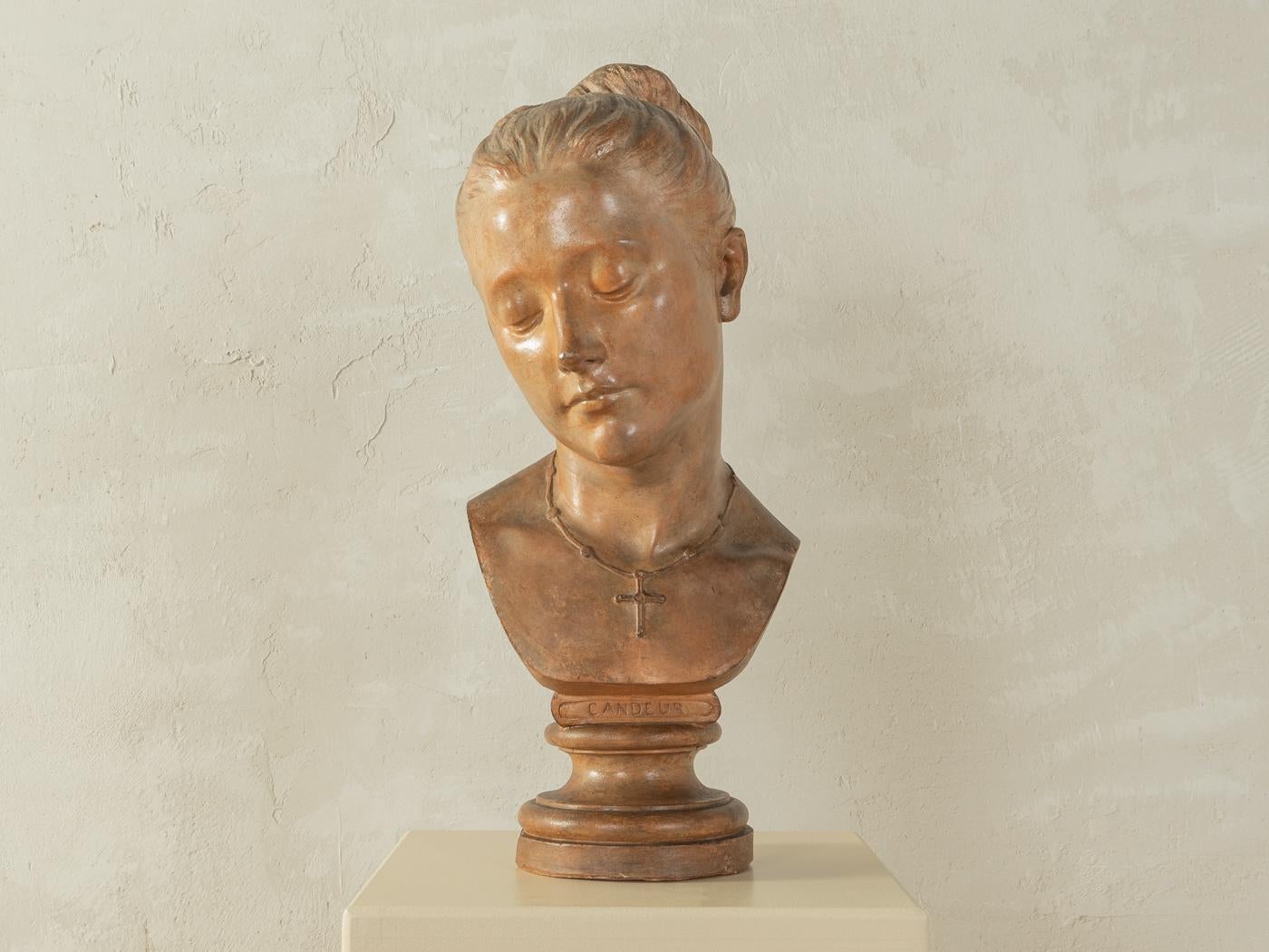 Splendido busto in terracotta 