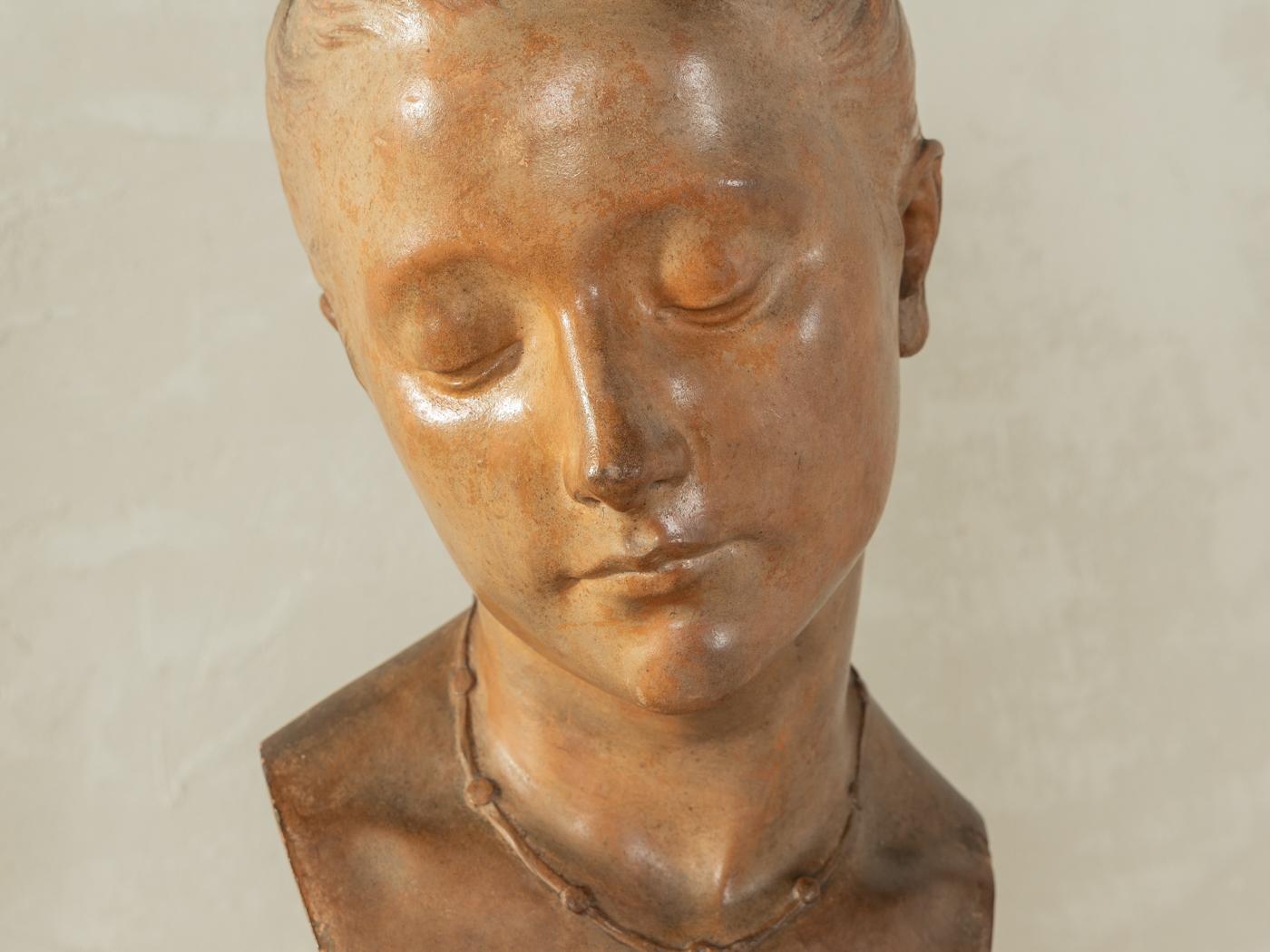 Art Déco Busto di terracotta 