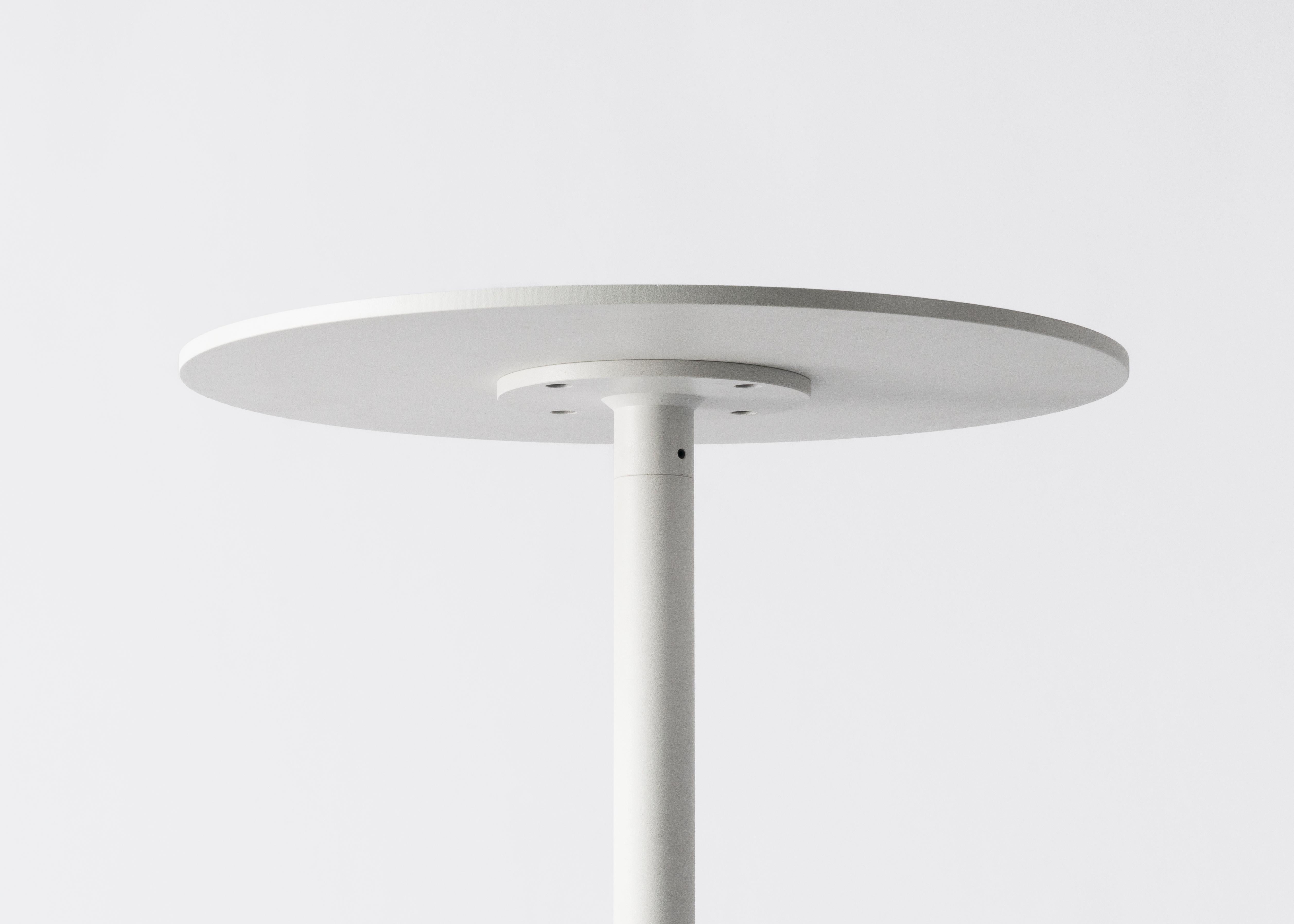 Chinese Terrazo and ALuminum Side Table, ‘Ding, ’ White, from Terrazo Collection by Bentu