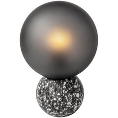 Terrazo and Glass Table Lamp, ‘8, ’ Black, from Terrazo Collection by Bentu