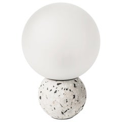 Terrazo and Glass Table Lamp, ‘8, ’ White, from Terrazo Collection by Bentu