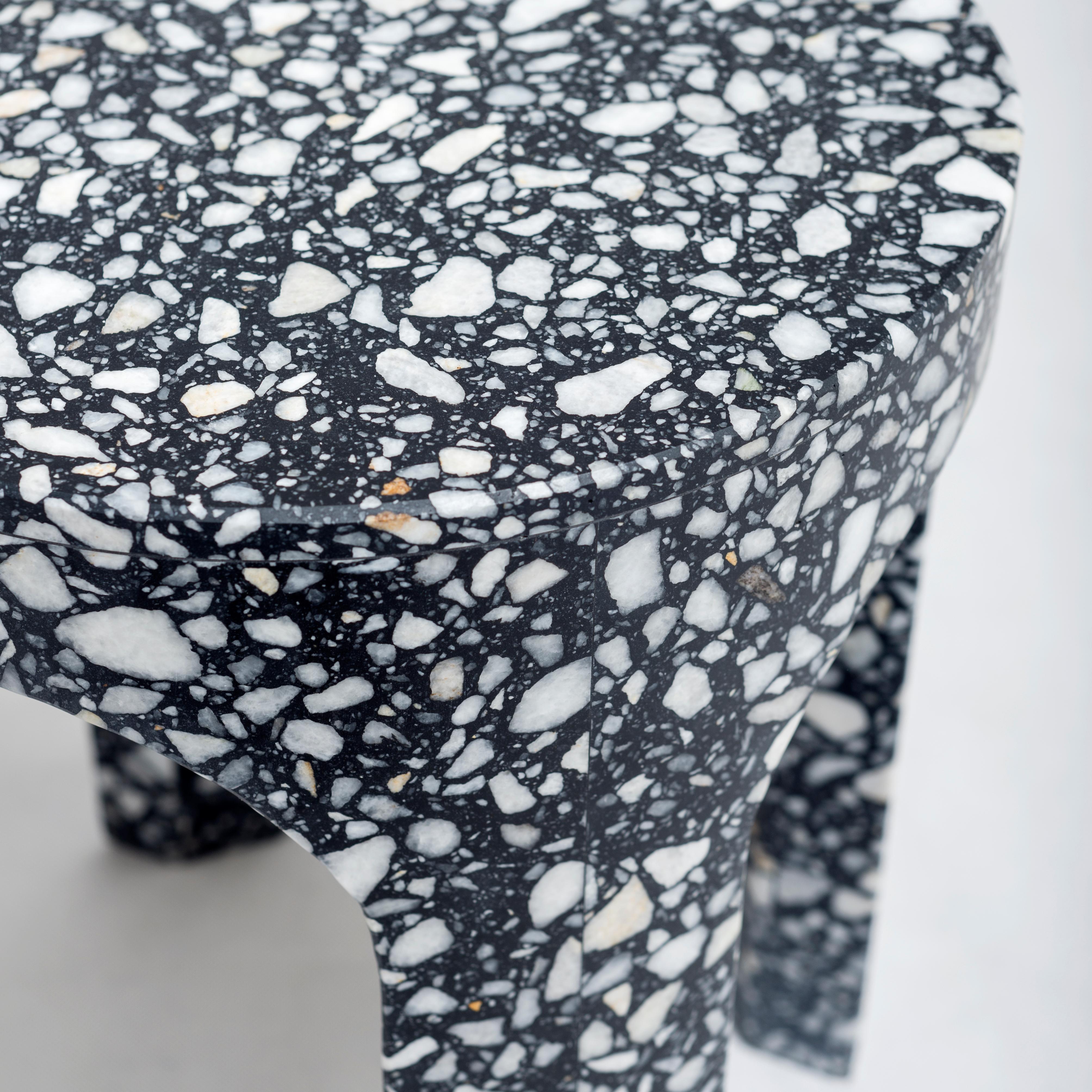 Italian Terrazo Contemporary Side Table For Sale
