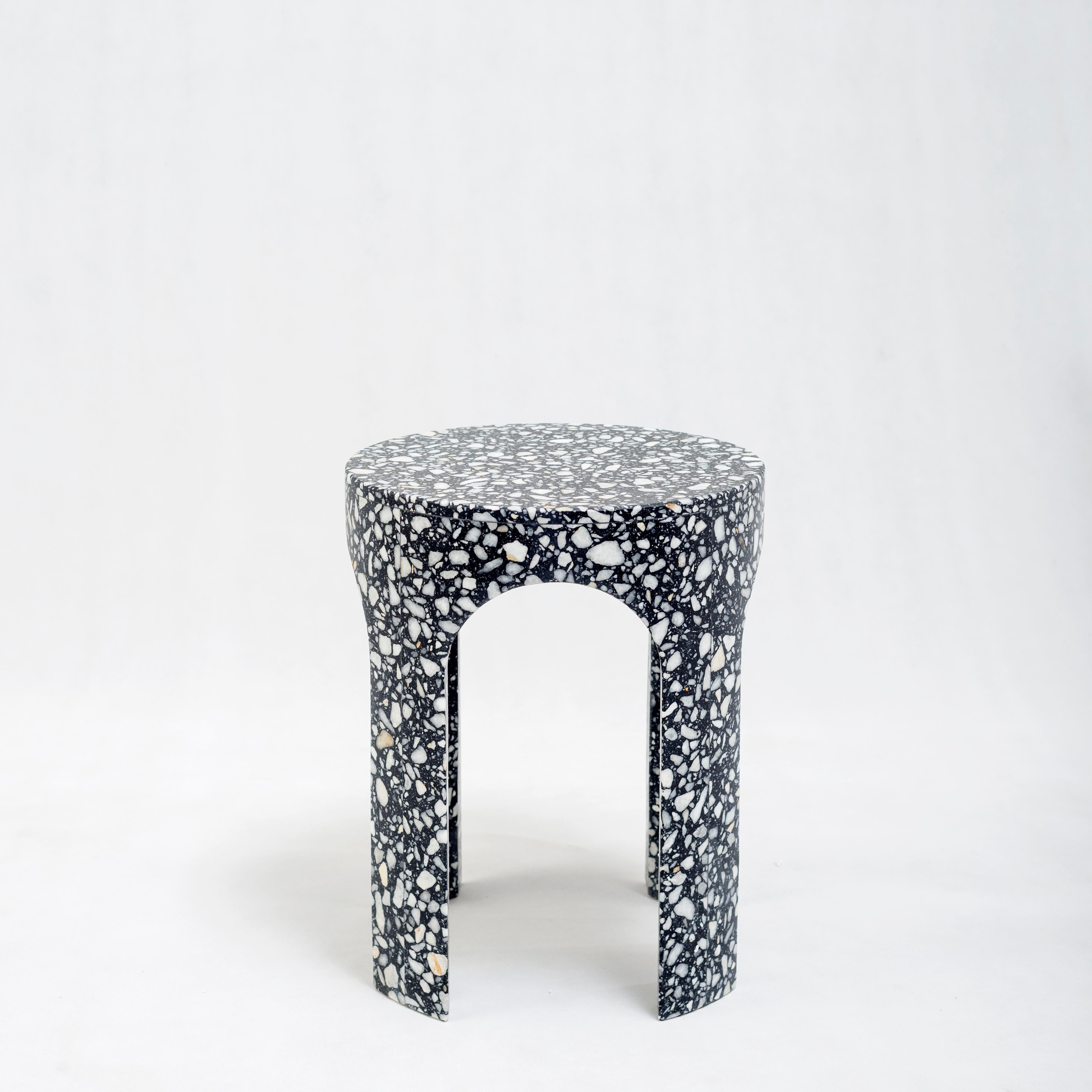 Terrazo Contemporary Side Table In New Condition For Sale In Dubai, AE