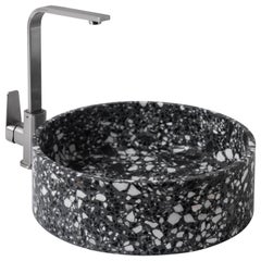 Terrazo Lavabo, ‘Hui, ’ Black, from Terrazo Collection by Bentu