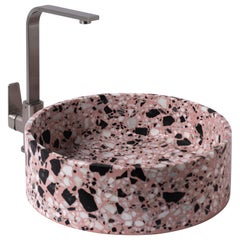 Terrazo Lavabo, ‘Hui, ’ Pink, from Terrazo Collection by Bentu