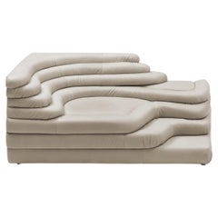 Terrazza, Left Leather Sofa, Contemporary Design, Made in Swiss