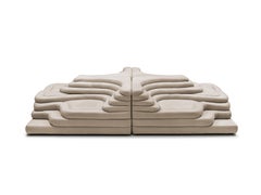 Terrazza, Right Leather Sofa, Contemporary Design, Made in Swiss