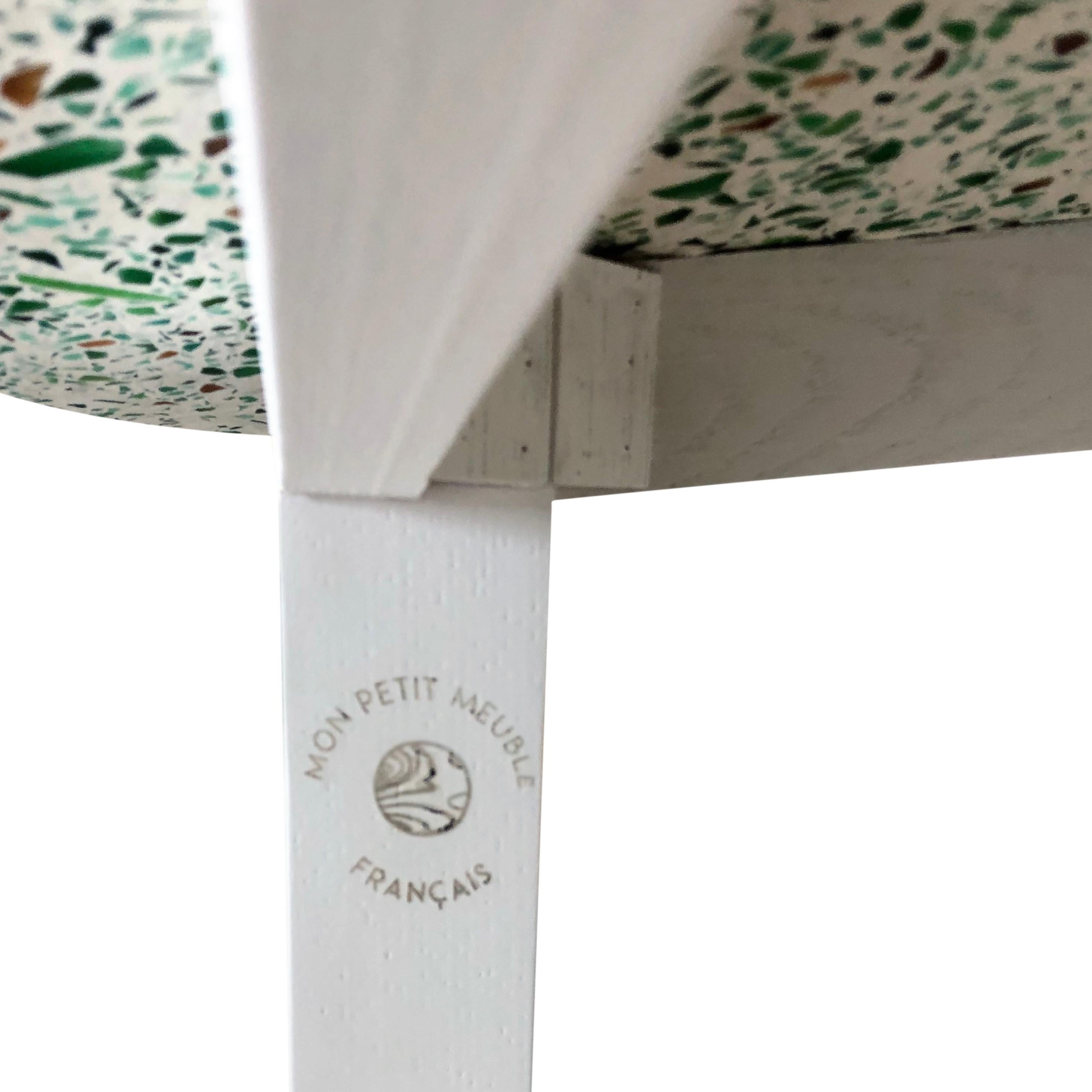 Consola de terrazo de diseño francés 