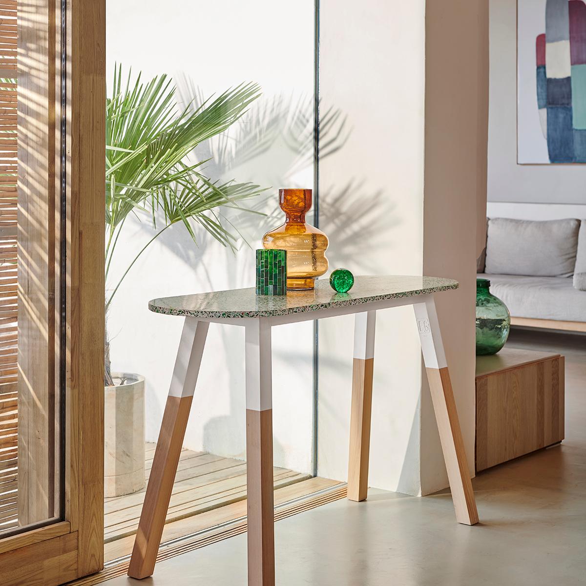 Consola de terrazo de diseño francés 