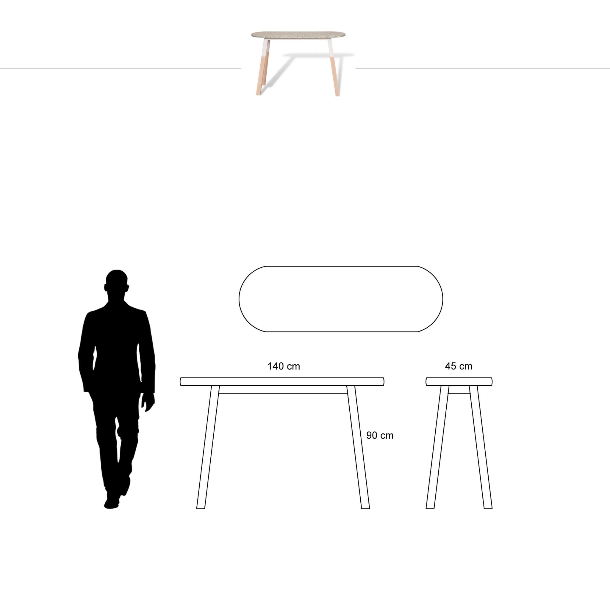 Consola de terrazo de diseño francés 
