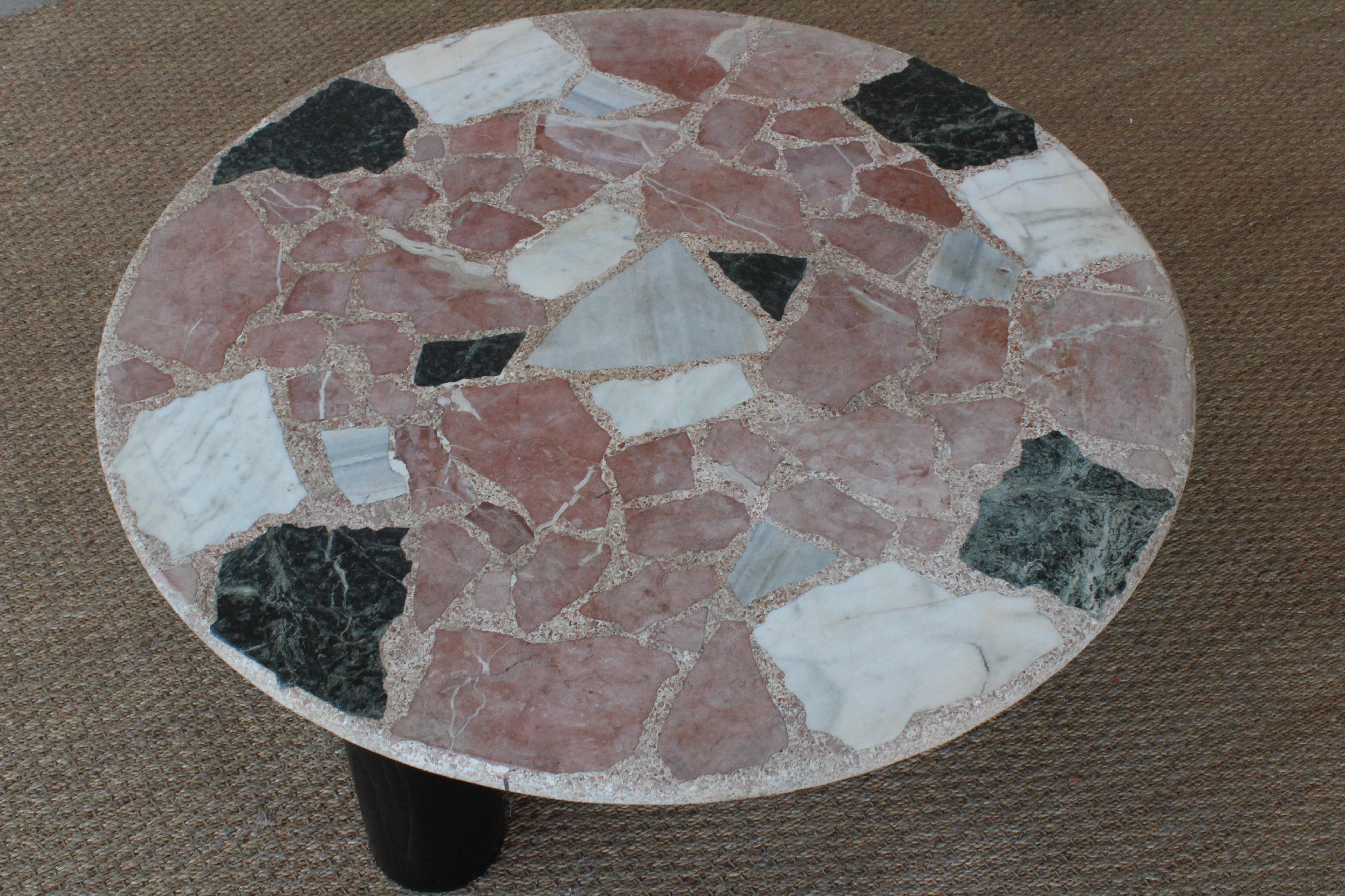 Terrazzo and Oak Coffee Table, Spain, 1960s 1