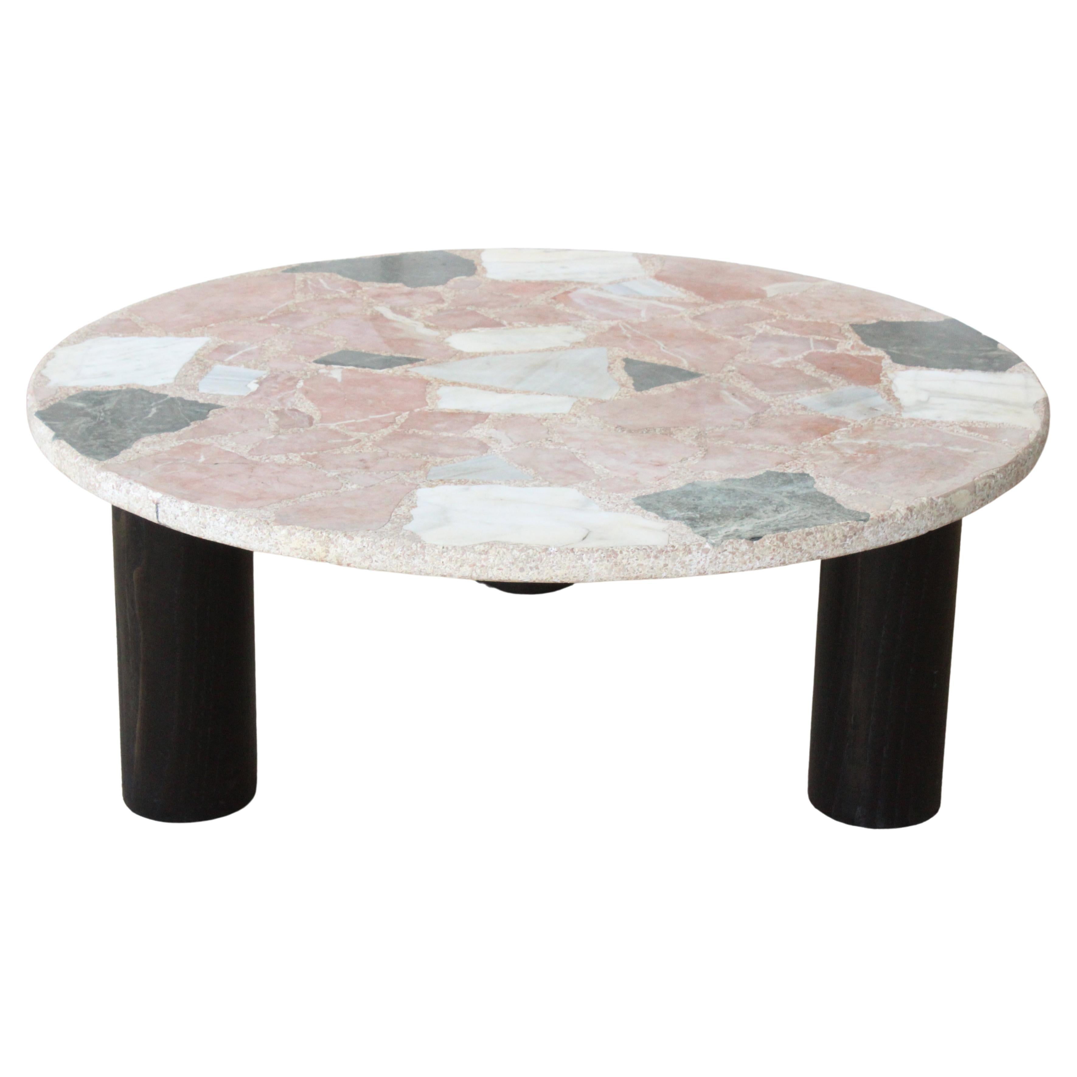 Terrazzo and Oak Coffee Table, Spain, 1960s