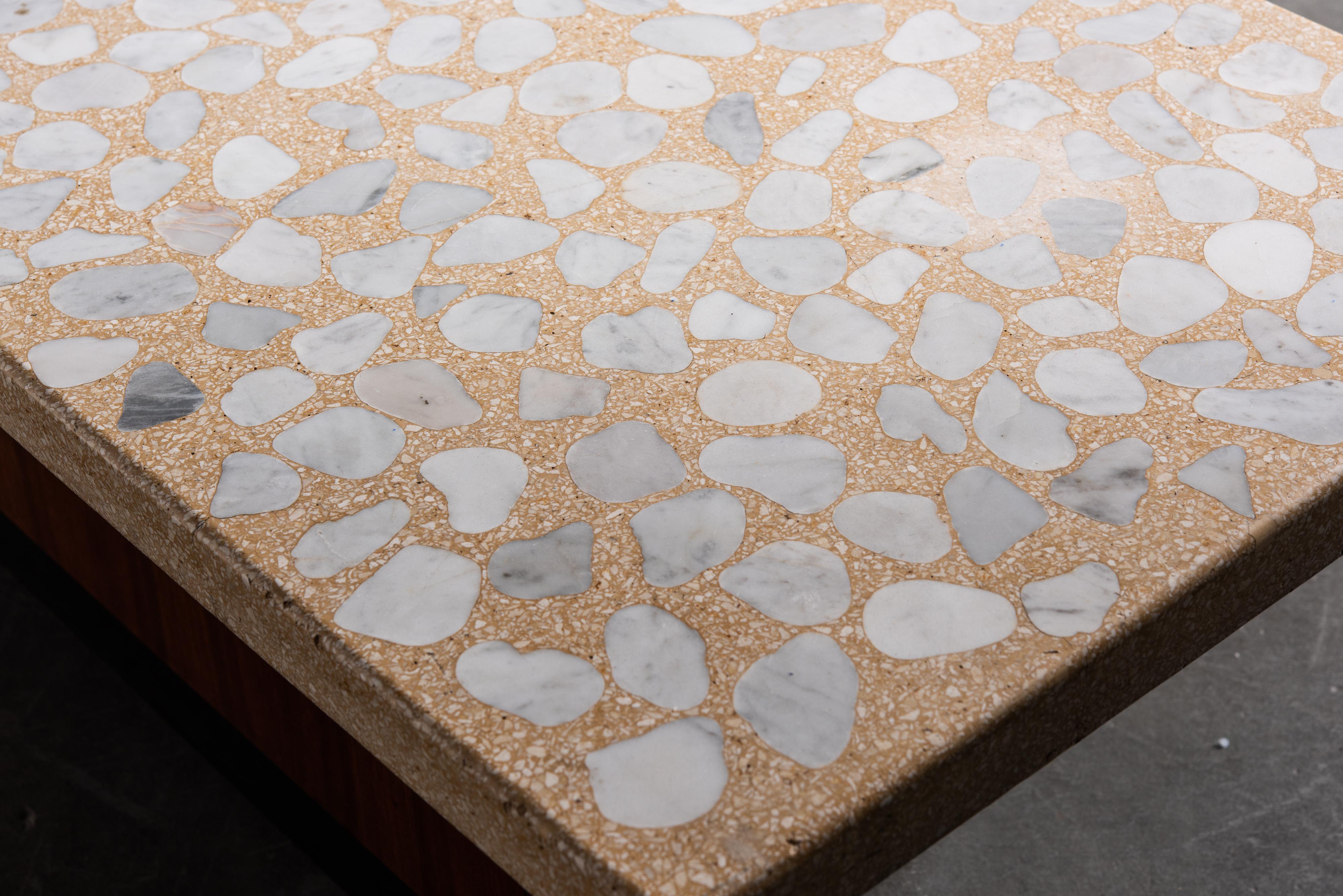 Terrazzo and Walnut Harvey Probber Style Coffee Table or Bench, c. 1960 11