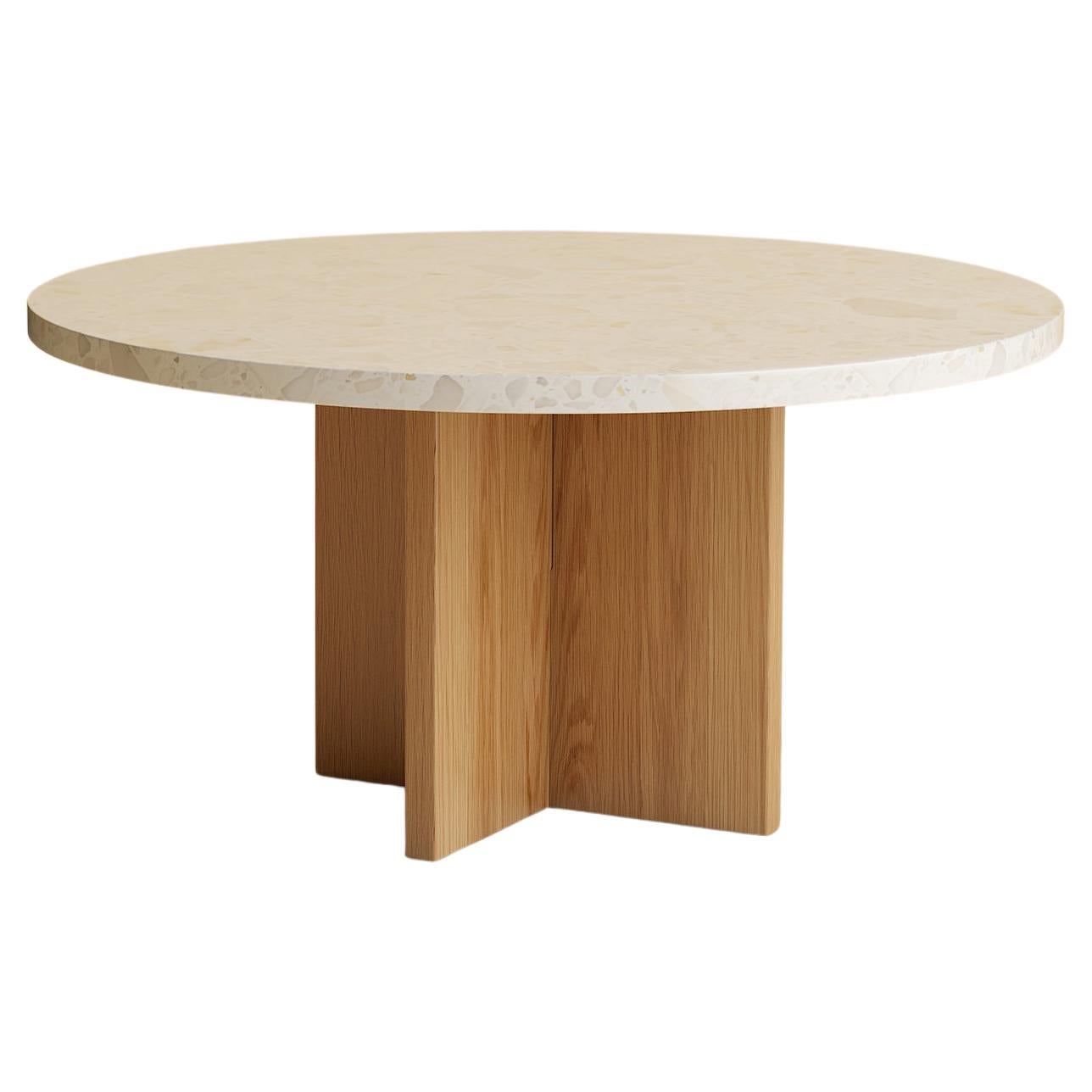 Table basse Terrazzo Carrara et Chêne Tinian par Lebanto