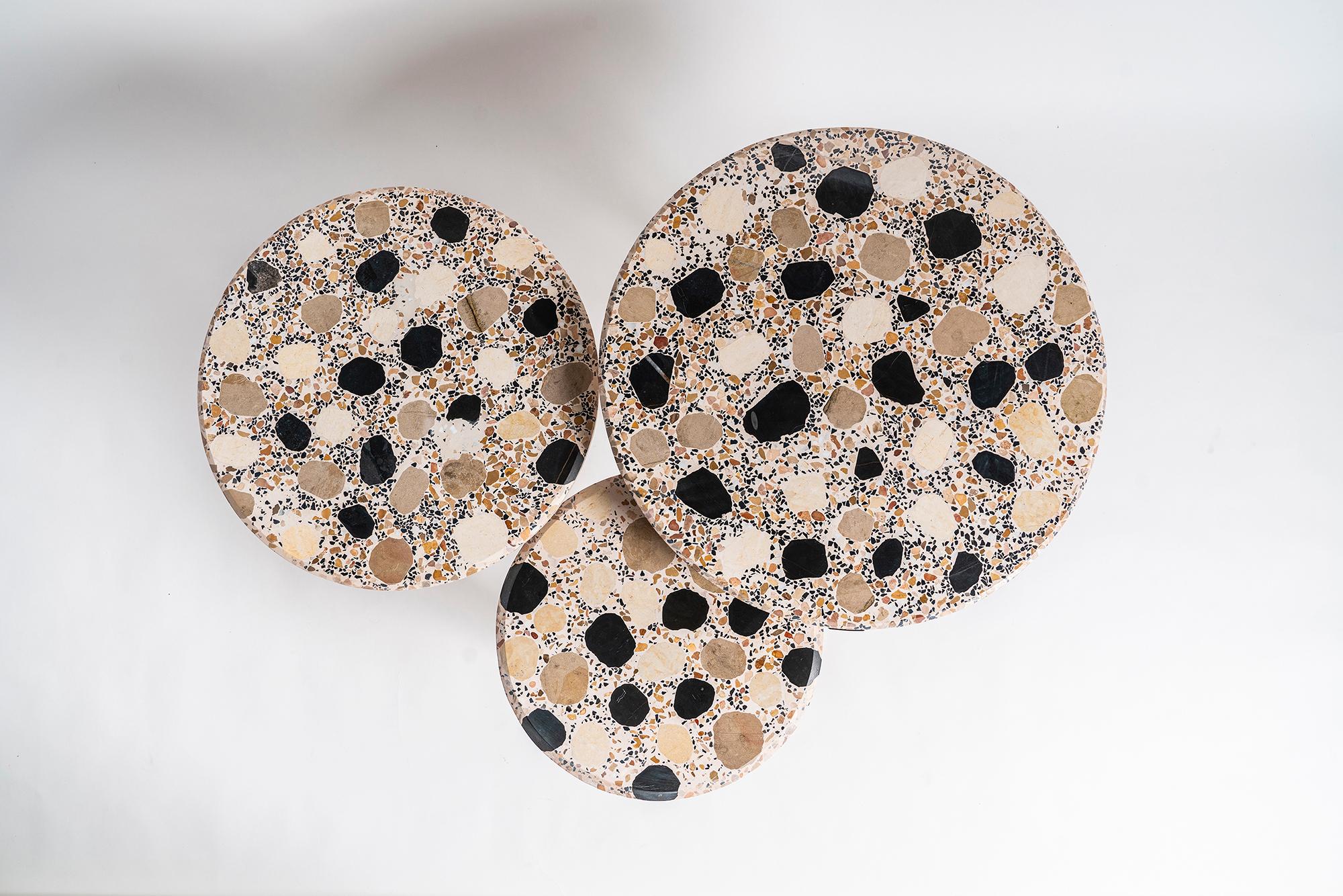 Hand-Crafted Terrazzo Nesting Tables Camilia  For Sale