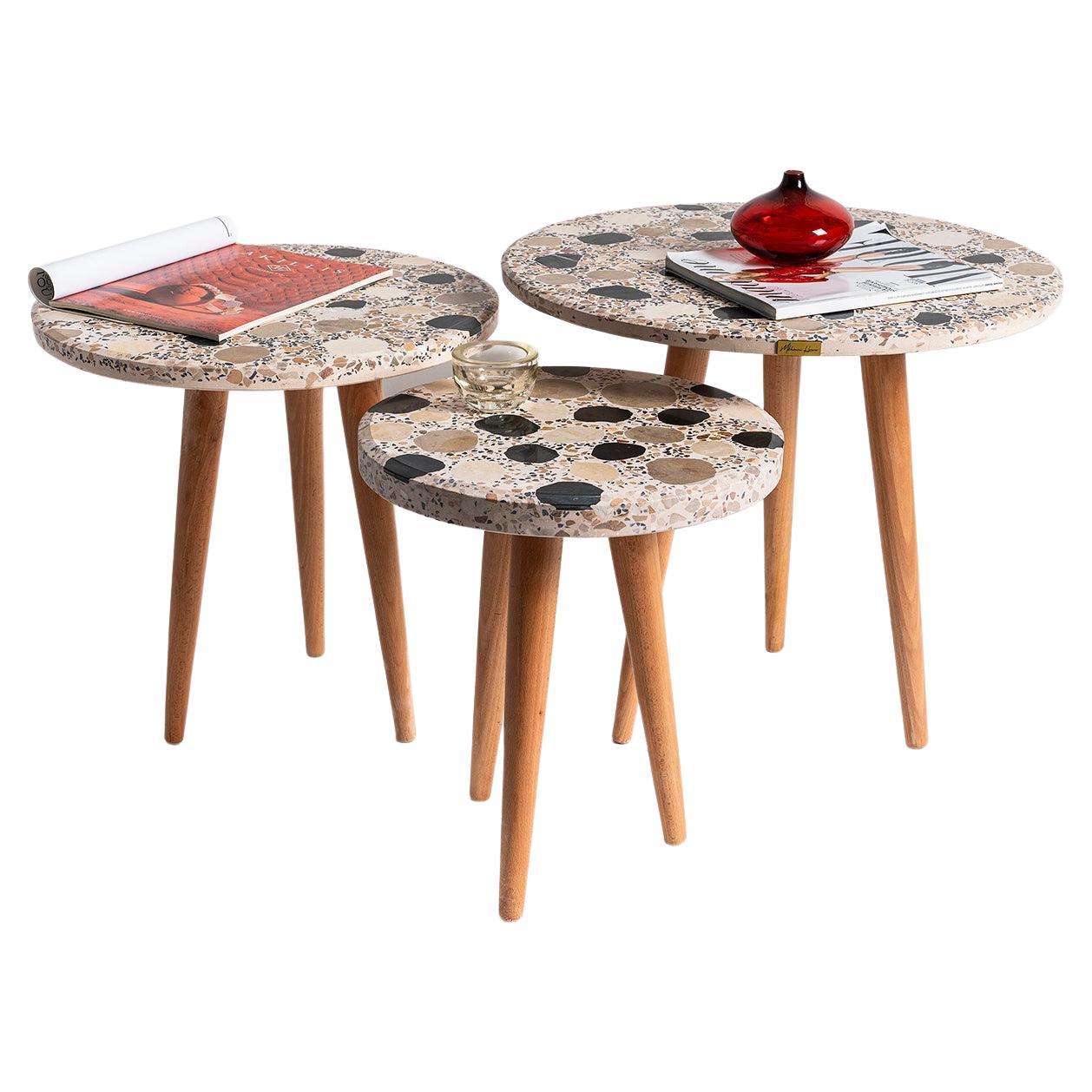 Terrazzo Nesting Tables Camilia  For Sale