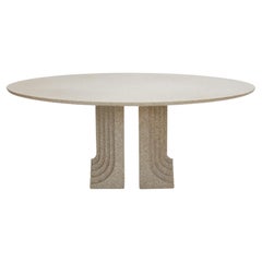 Terrazzo "Samo" dining table by Carlo Scarpa, Simon International, Italy 1973