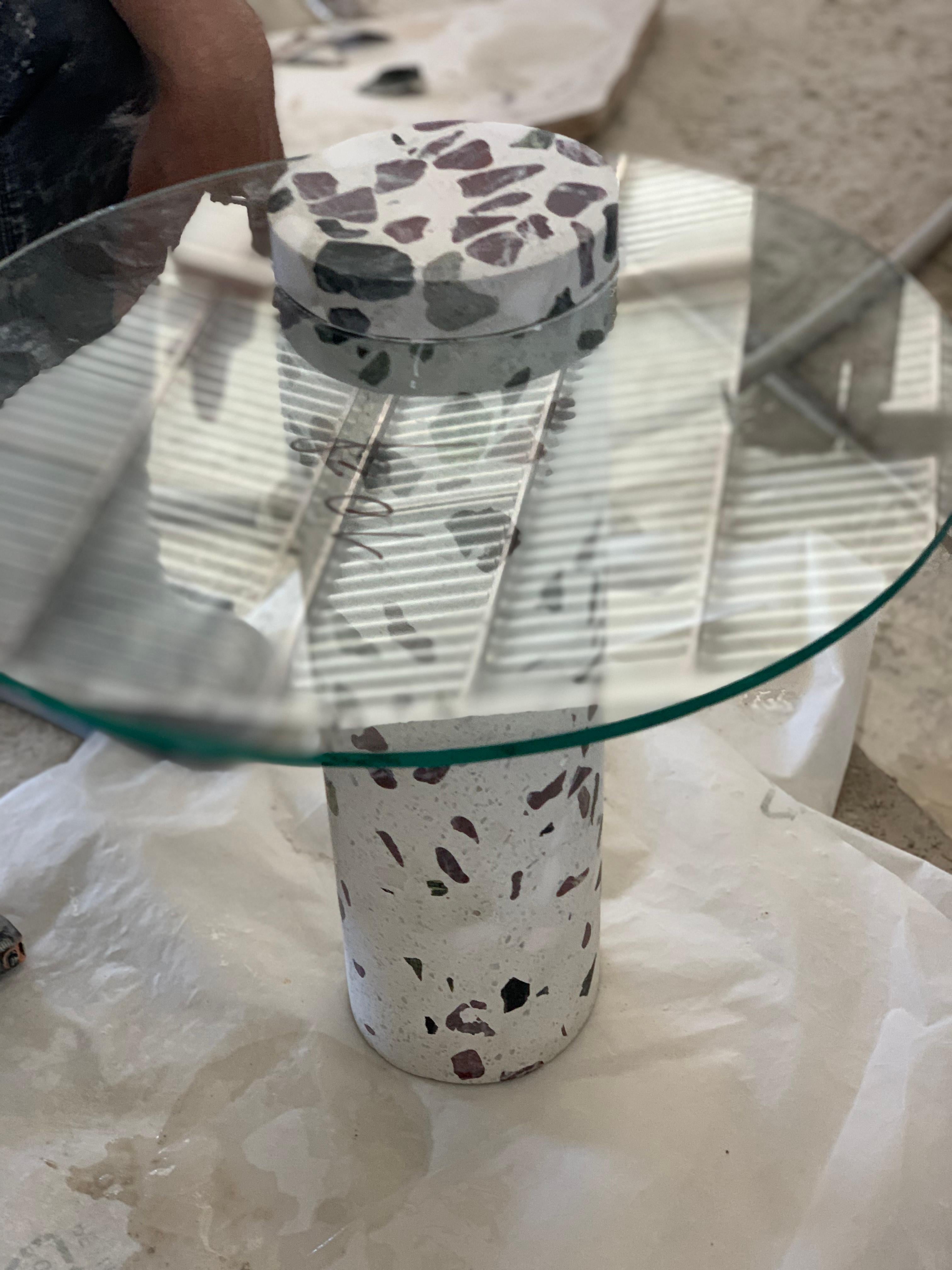 Hand-Crafted Terrazzo Side table Vittoria For Sale