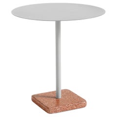 Terrazzo Table, Round, Red & Sky Grey, by Daniel Enoksson for Hay