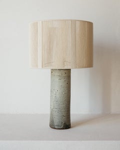 Terre Matt Speckled Grey Ceramic Table Lamp by Grès Éditions