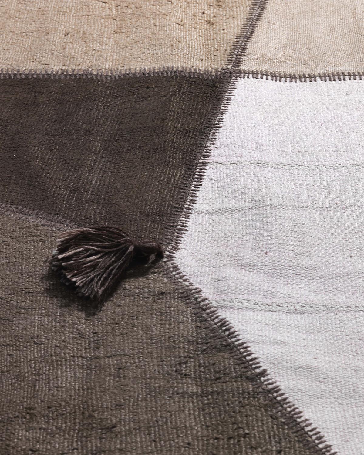 Post-Modern Earthy Tone Terre Nomadismi Rectangular 300 Hand - made Rug by Mohebban For Sale