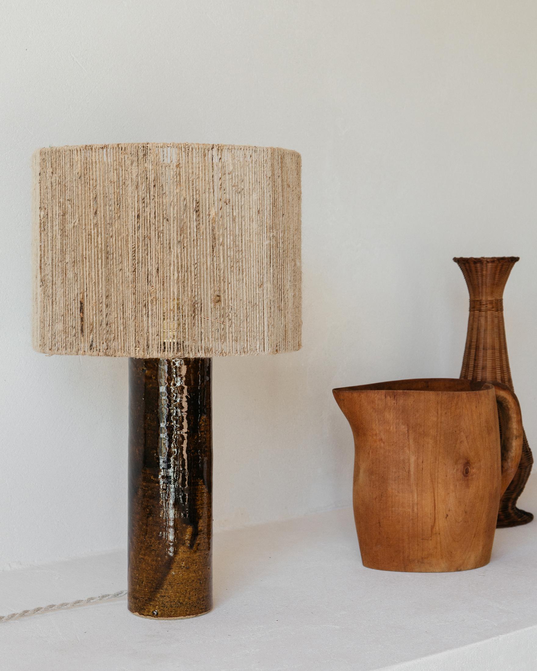 Altro Lampada da tavolo in ceramica Terre Tobacco di Grès Éditions in vendita