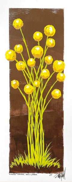 Kindred Flowers, Gold on Umber (2/4)