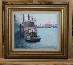 Original Oil on Board, Terrence Lionel Storey. "The Rix Falcon, Hull"
