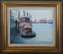 Original Oil on Board, Terrence Lionel Storey. "The Rix Falcon, Hull"