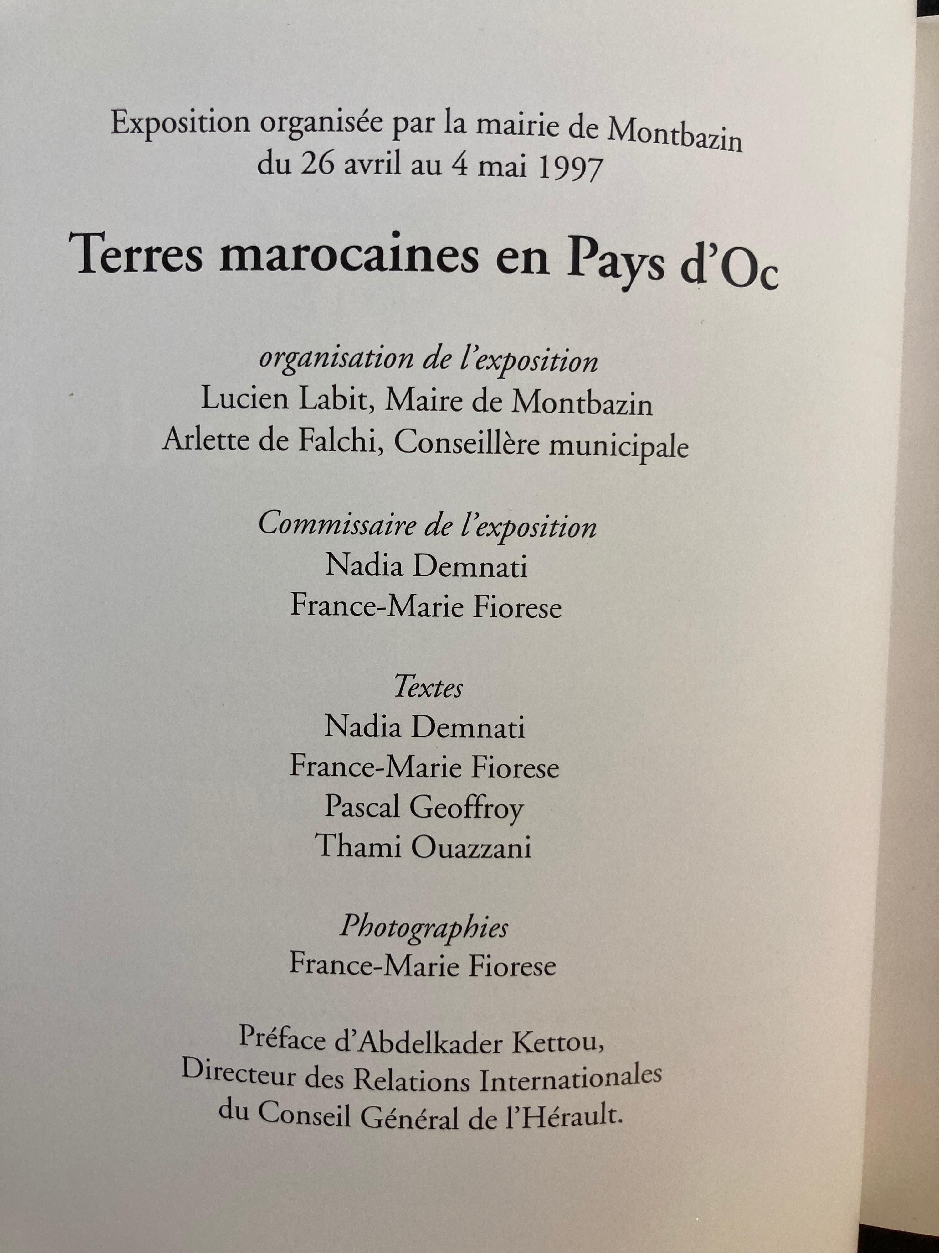 Moroccan Terres Marocaines Nadia Demnati, France Marie Fiorese Book For Sale