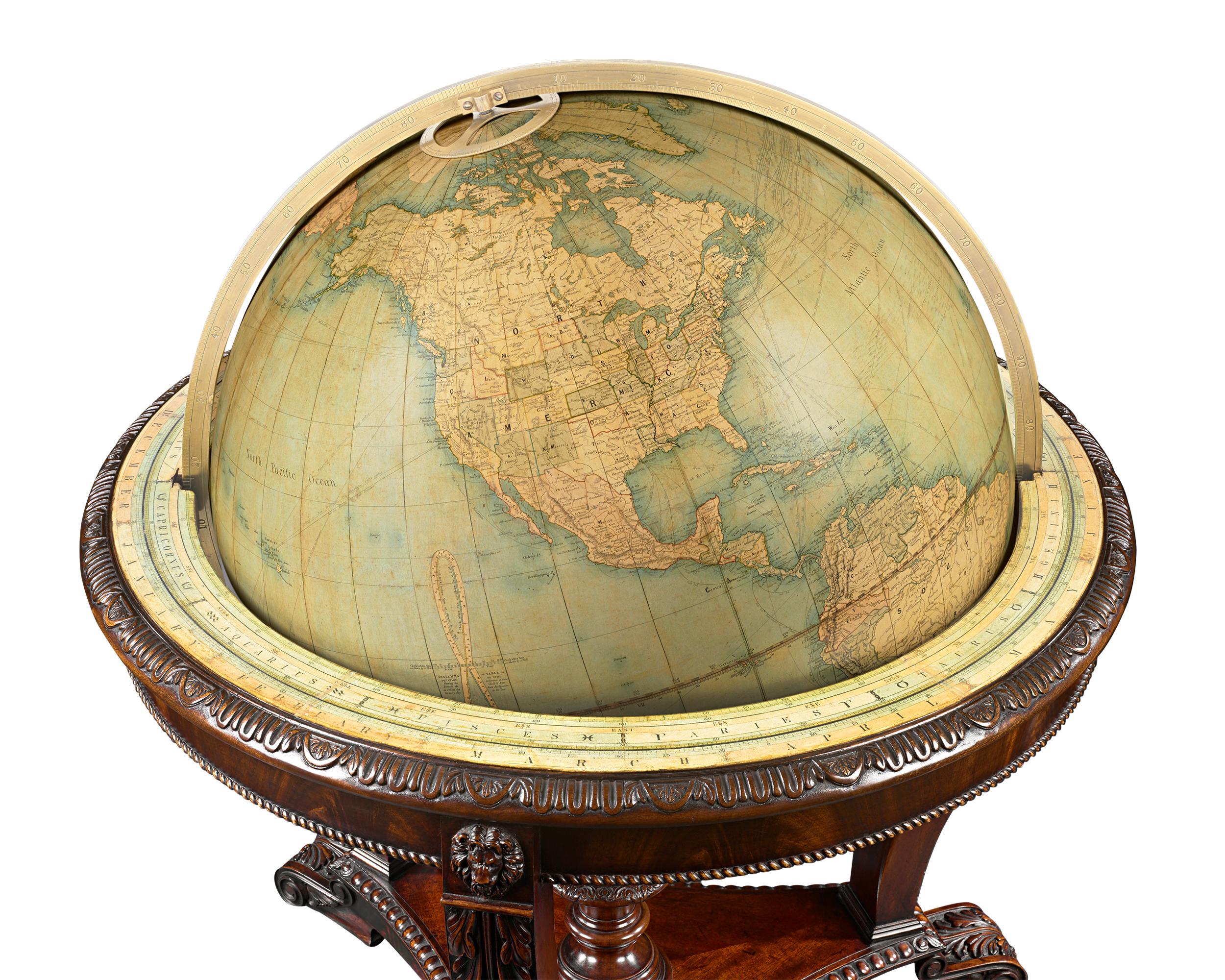 Terrestrial Globe von W. &amp; A.K. Johnston (Viktorianisch) im Angebot