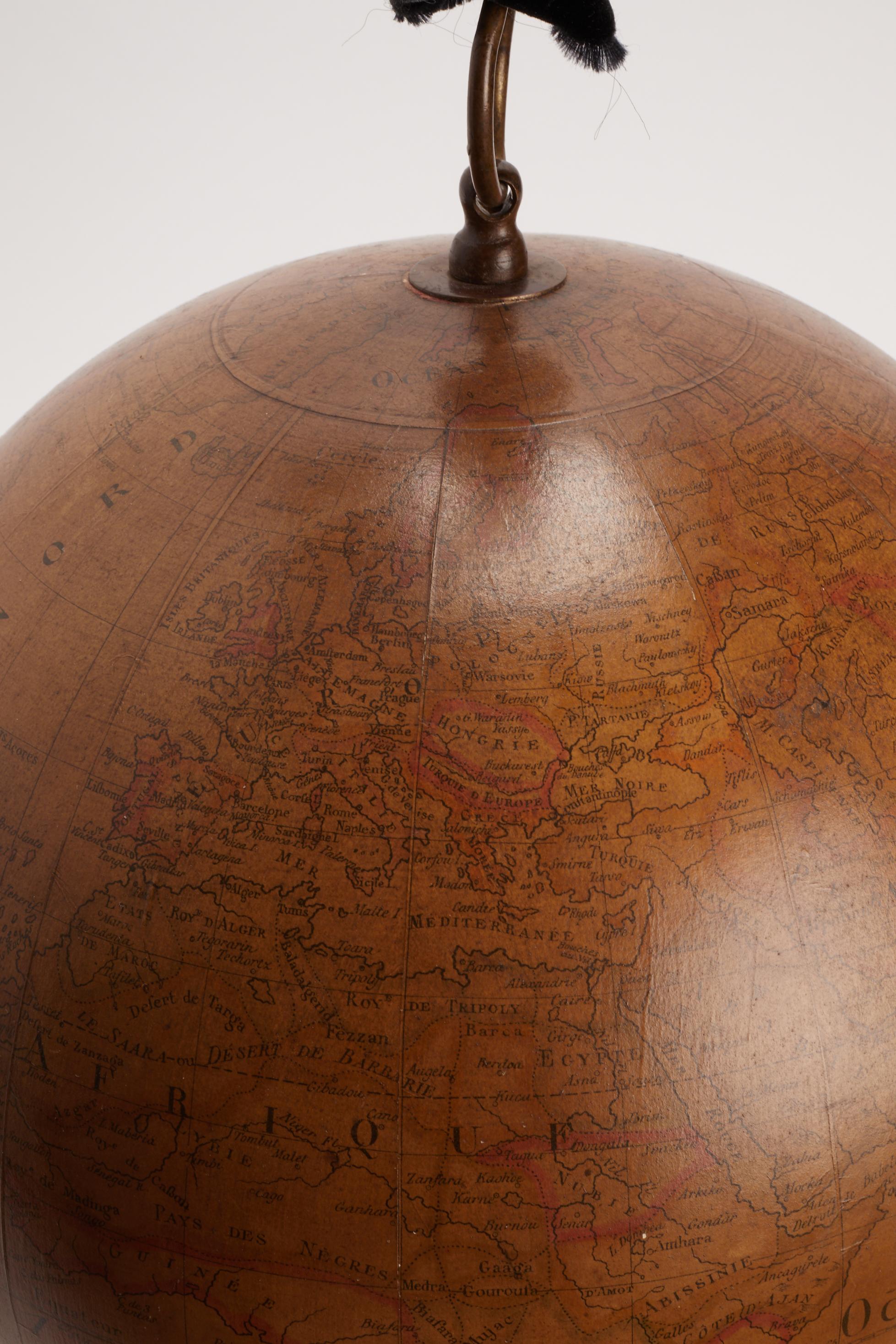 18th Century Terrestrial globe apres Mr. Rizzi Zannoni, Paris 1762.  For Sale