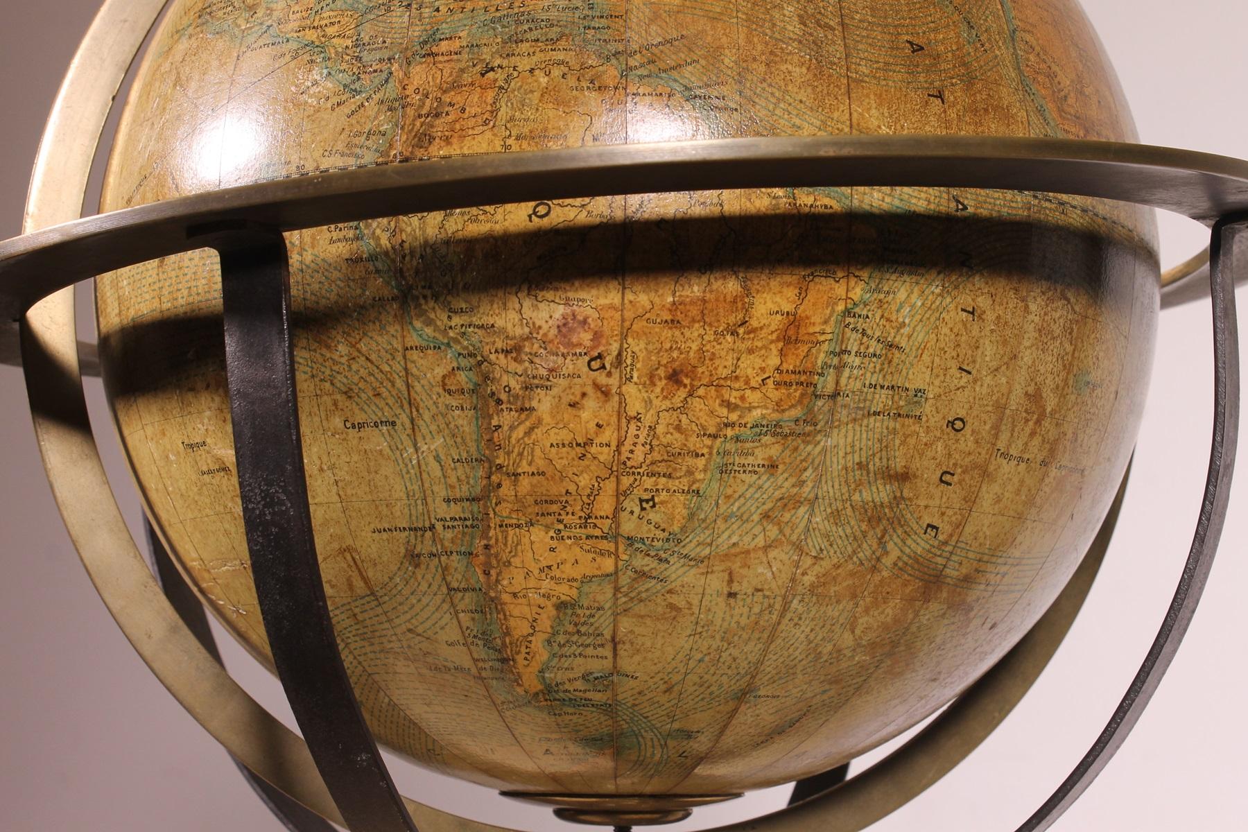 Globo terrestre di E. Girard e Boite Parigi - XIX secolo in vendita 5