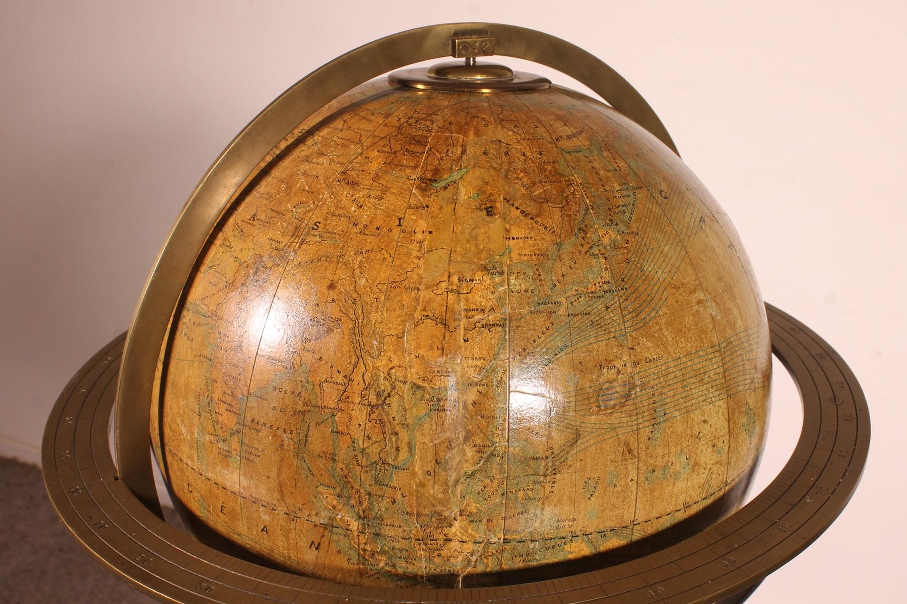 Globo terrestre di E. Girard e Boite Parigi - XIX secolo in vendita 2