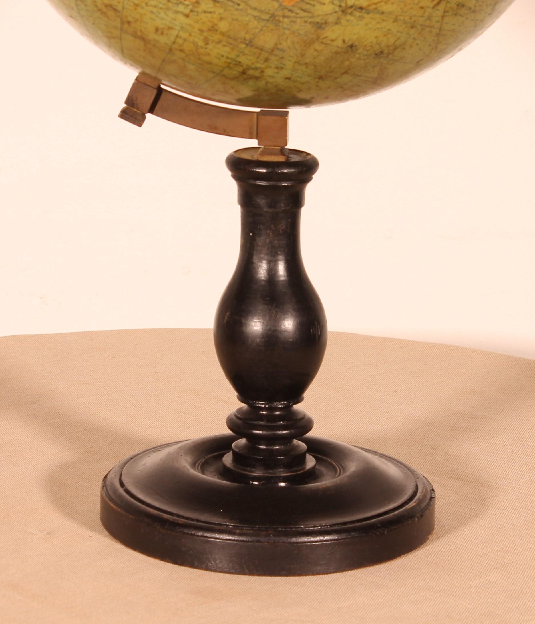 Very beautiful Terrestrial Globe from the beginning of the 20th century circa 1910 by G.Thomas publisher Paris

The Terrestrial Globe has a very beautiful blackened wooden base with beautiful turning

Very beautiful Terrestrial Globe in superb