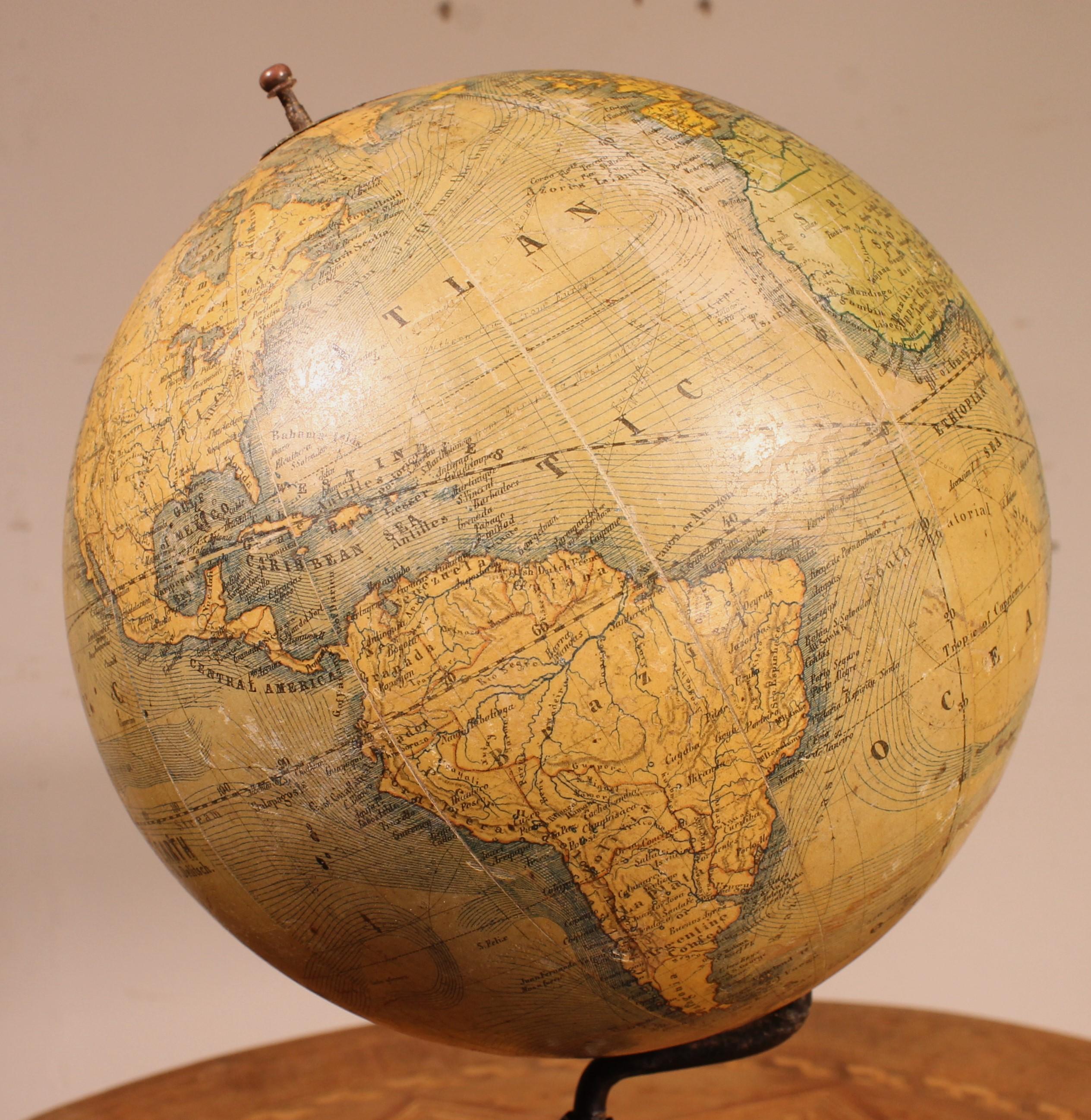 Terrestrial Globe by J Felkl, circa 1880, the Earth 3