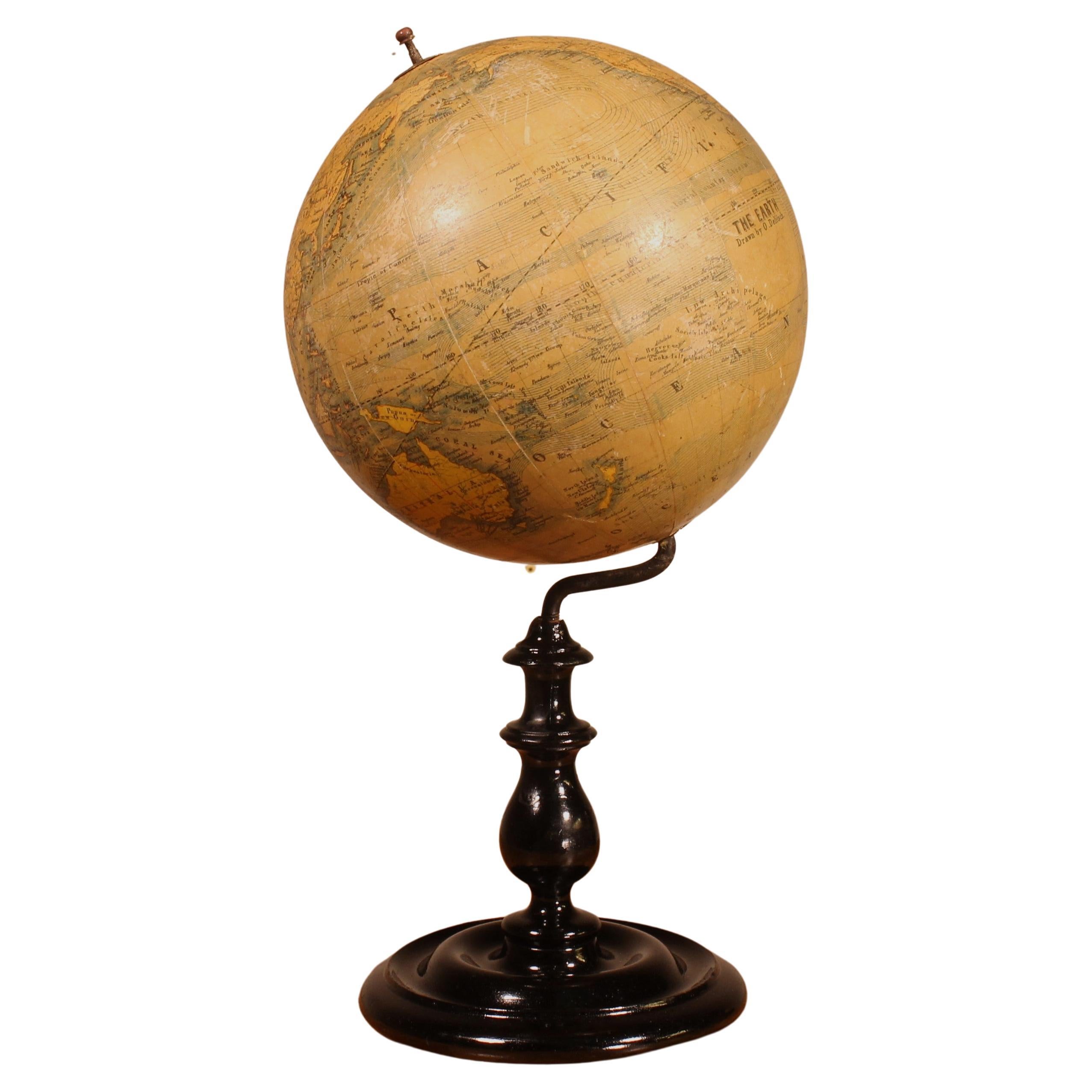 Terrestrial Globe by J Felkl, circa 1880, the Earth