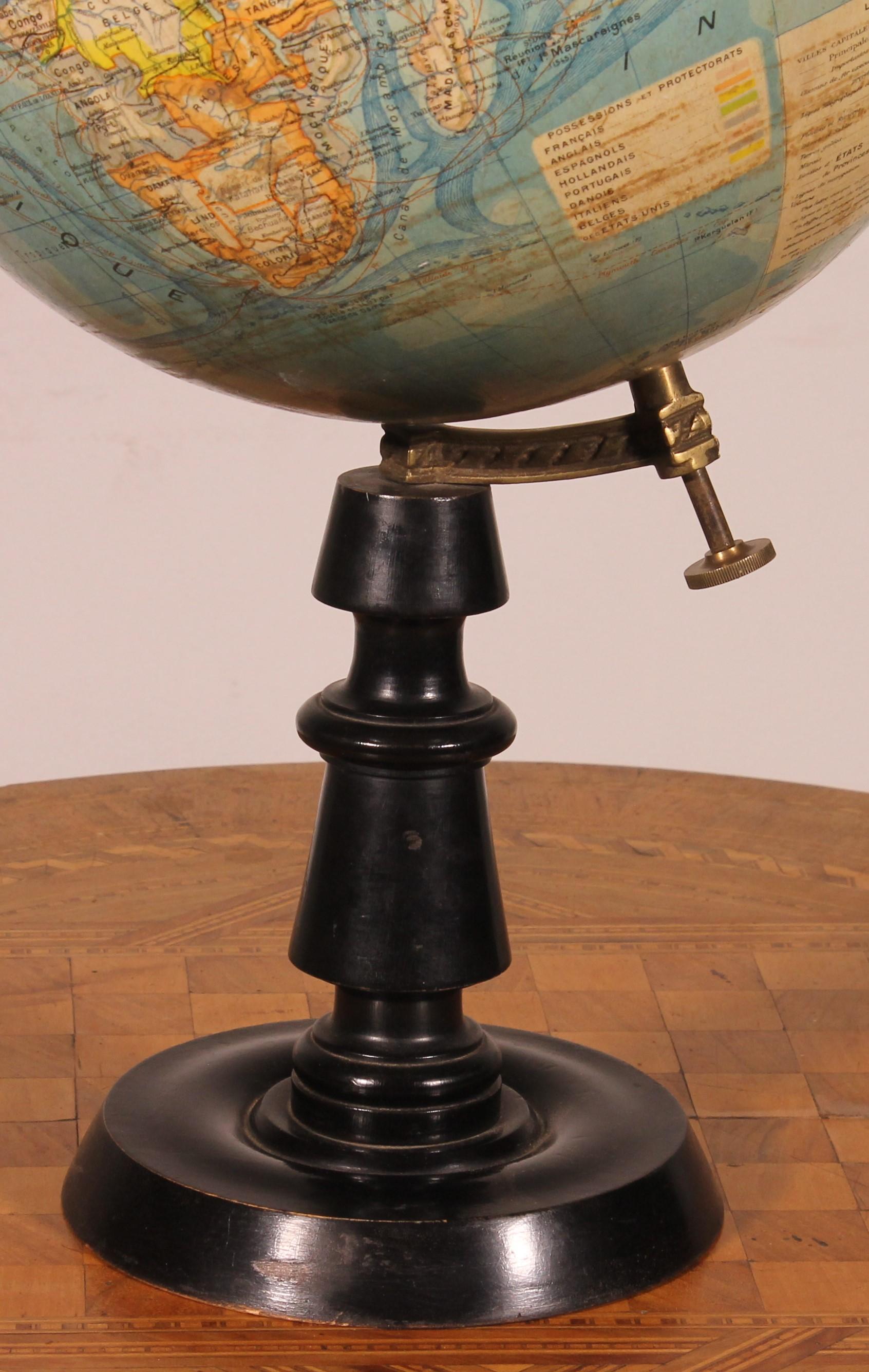 Napoleon III Terrestrial Globe By J.forest- Paris For Sale