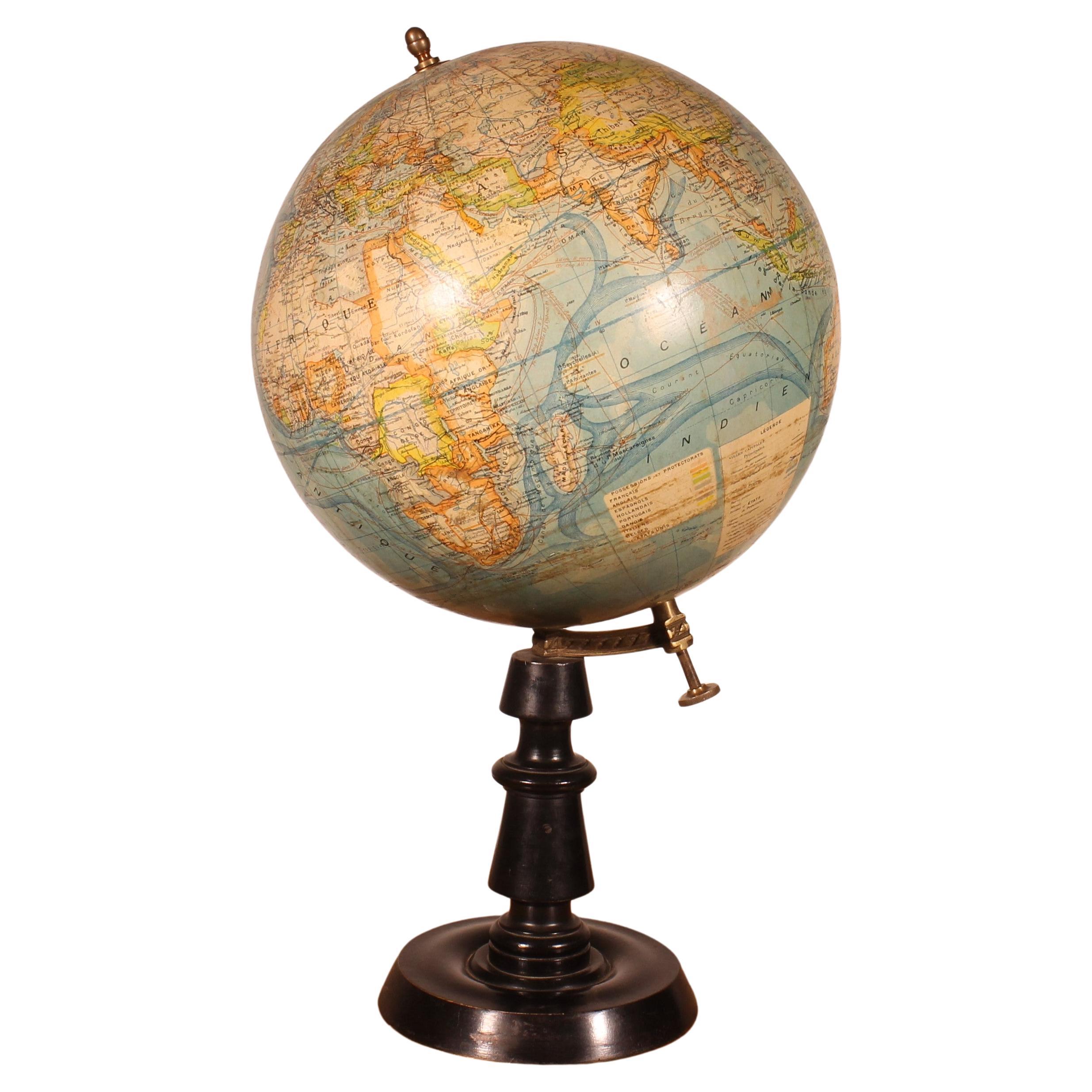 Terrestrial Globe By J.forest- Paris For Sale