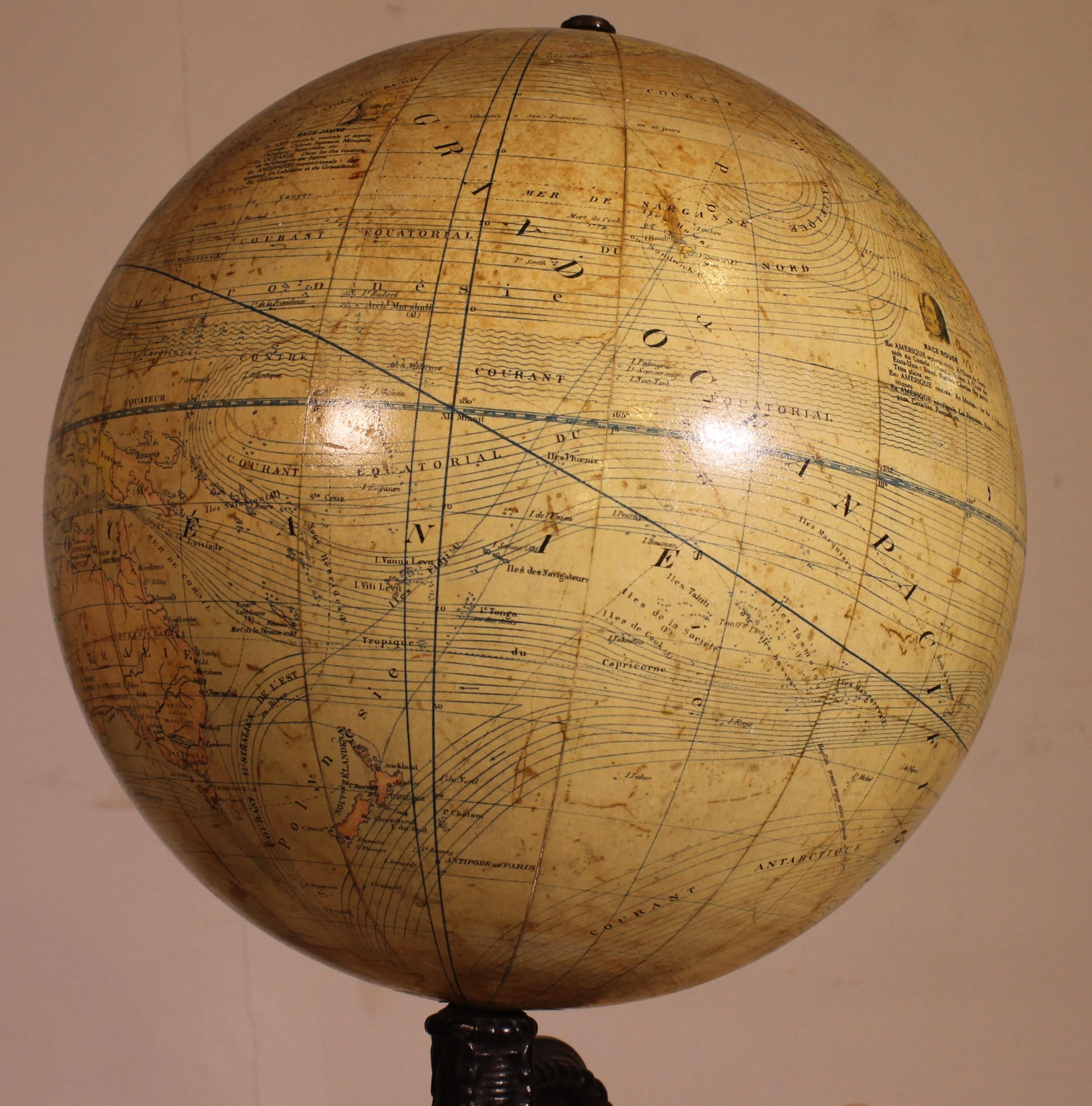 Globo terrestre di L. Windels - Bruxelles, circa 1910 in vendita 6