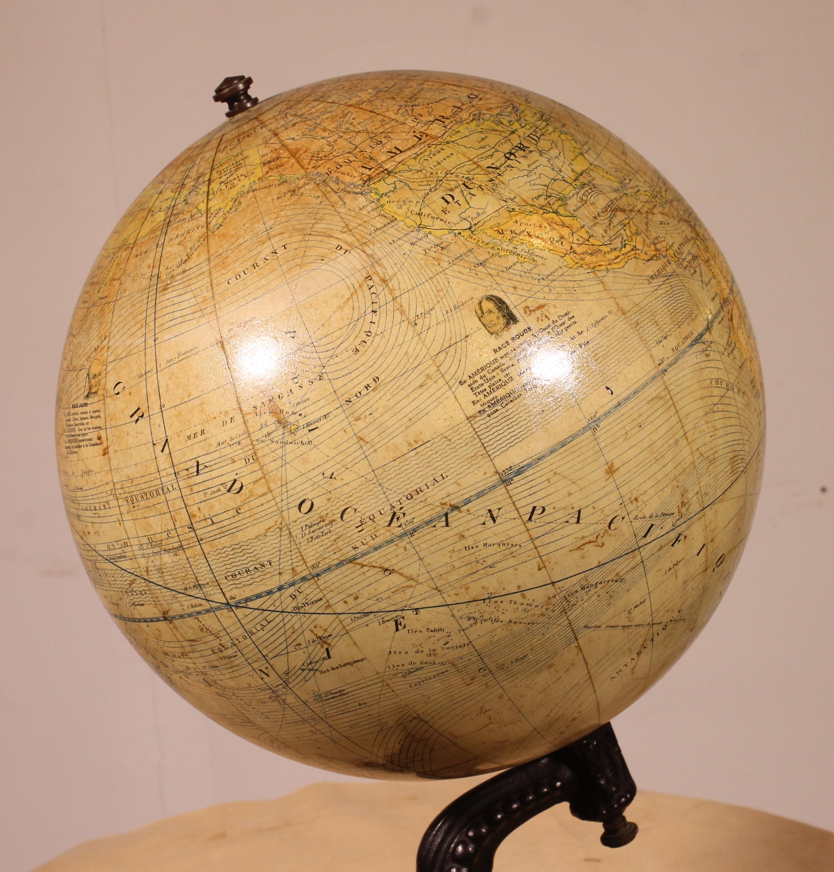 Belga Globo terrestre di L. Windels - Bruxelles, circa 1910 in vendita