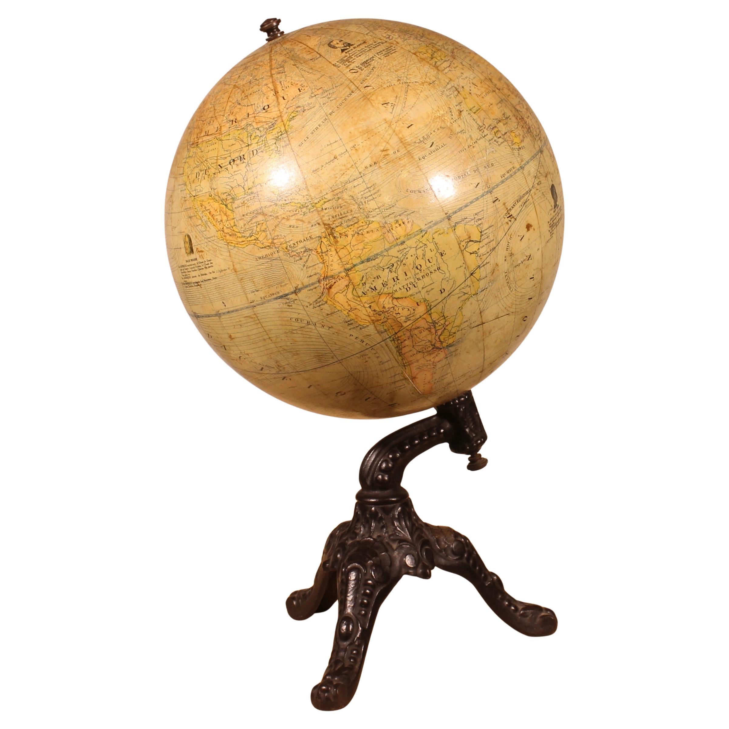 Terrestrial Globe By L. Windels - Brussels Circa 1910