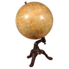 Antique Terrestrial Globe By L. Windels - Brussels Circa 1910