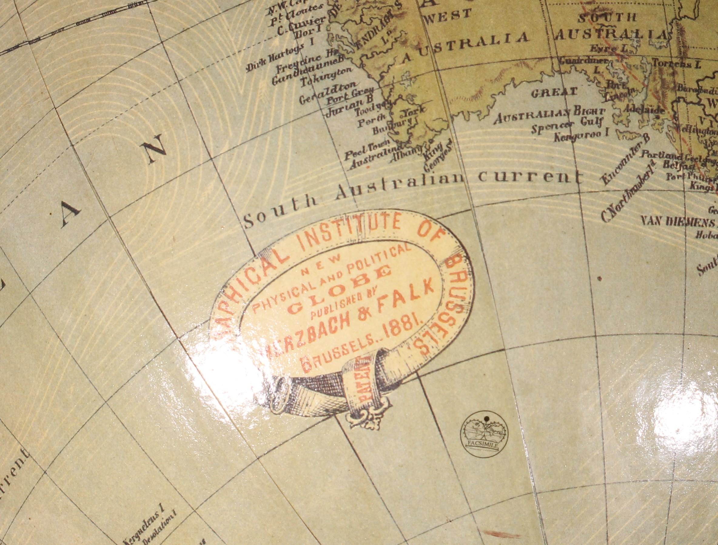 Globe terrestre de Merzbach & Falk Bruxelles pour Greaves and Thomas Londres en vente 4