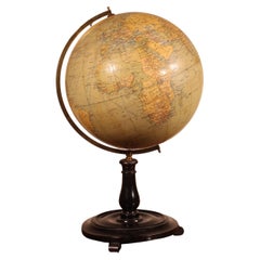 Terrestrial Globe By Philips London 12 Inch Circa 1920