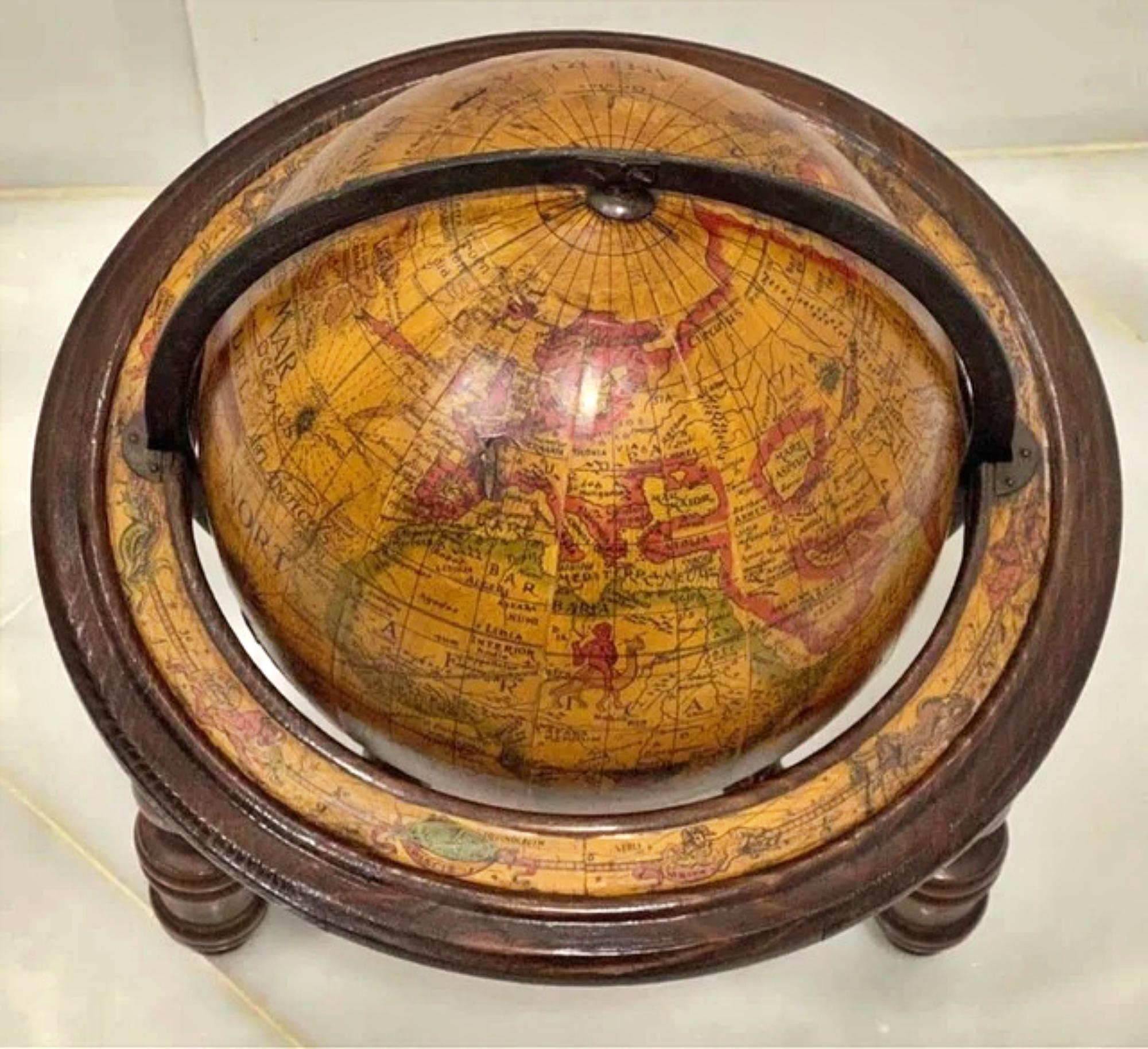 Italian Terrestrial Globe, Early 20th Century