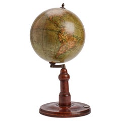 Antique Terrestrial globe edit by Wagner & Debes, Germany 1900. 